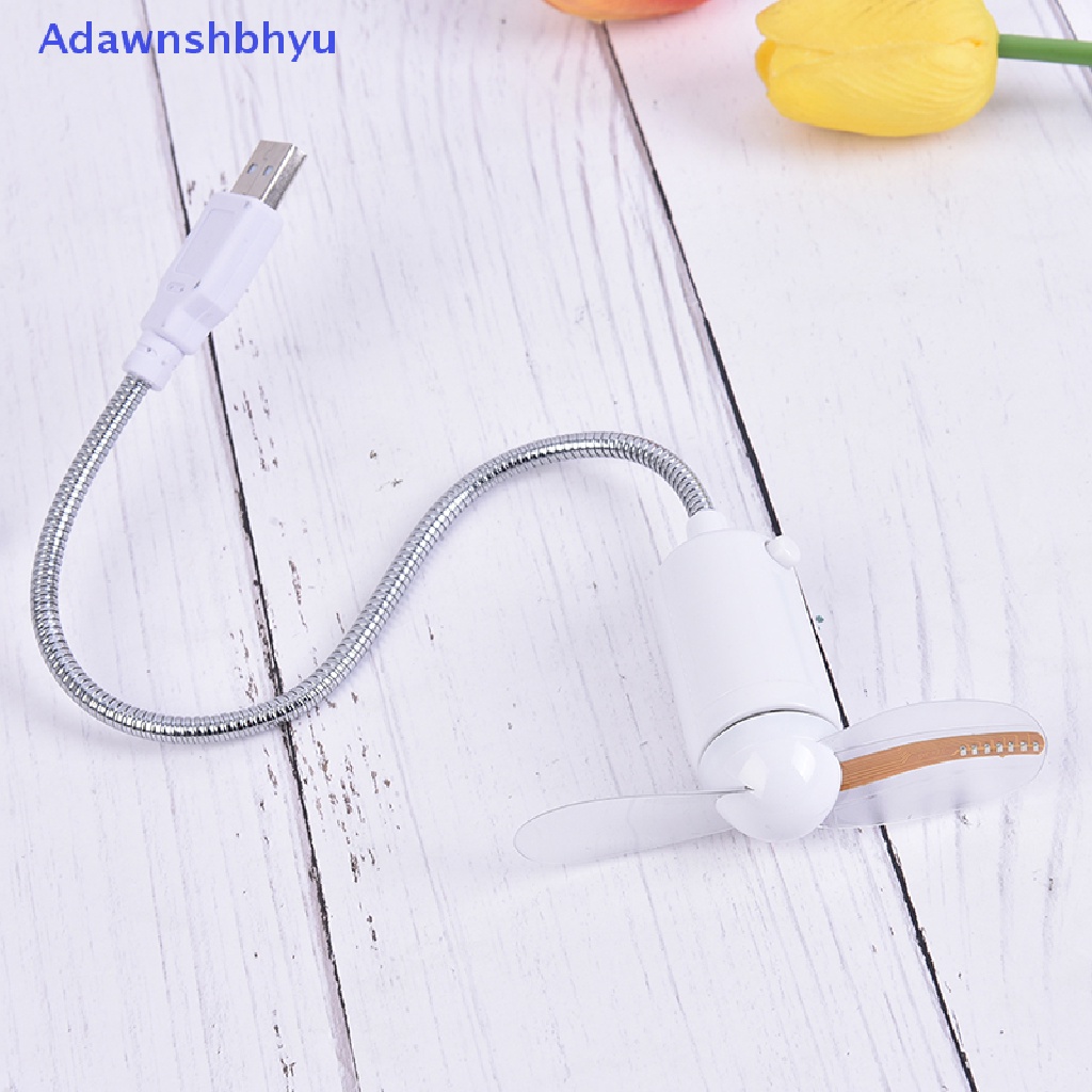 Adhyu Hand Display Kipas USB Mini Gadget Portable Jam LED Fleksibel Keren Untuk Laptop PC ID