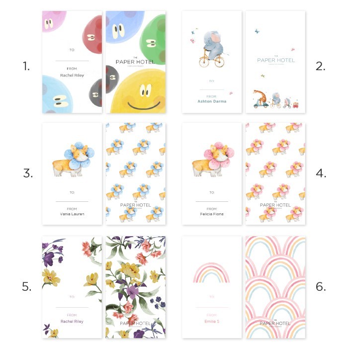 

PERSONALIZED GIFT TAGS DESIGN WITHOUT TASSEL (24PCS)