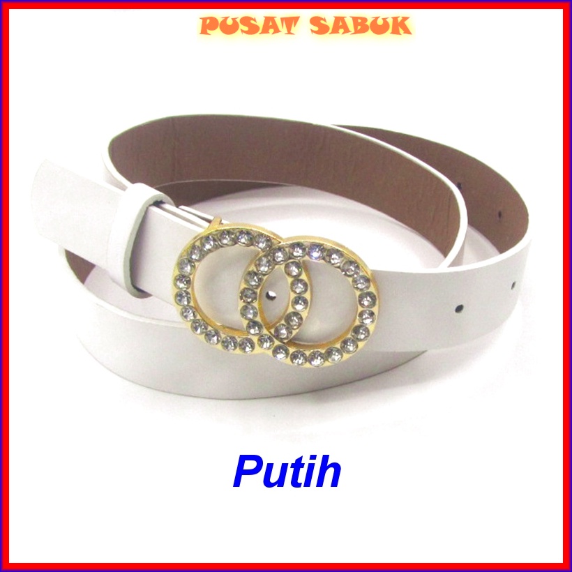 Ikat Pinggang Fashion Wanita Gesper Kulit Sabuk Korea Cewek Belt Warna Kecil Grosir Murah Gasper Kekinian Import Murah Inch Hitam Putih Aksesoris Baru Ramping Mewah Modern Terbaru Cantik cm Pingang Besar Kuat Awet Halus PU Emas Silver Gold