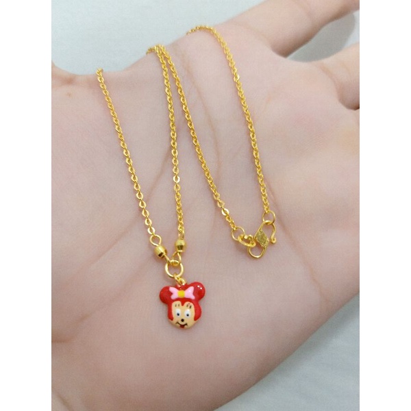 KALUNG ANAK LIONTIN PERAK 925 LAPIS MAS