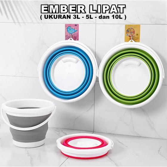 Ember Lipat 10L Portable Baskom Lipat Silikon Multifungsi Serbaguna