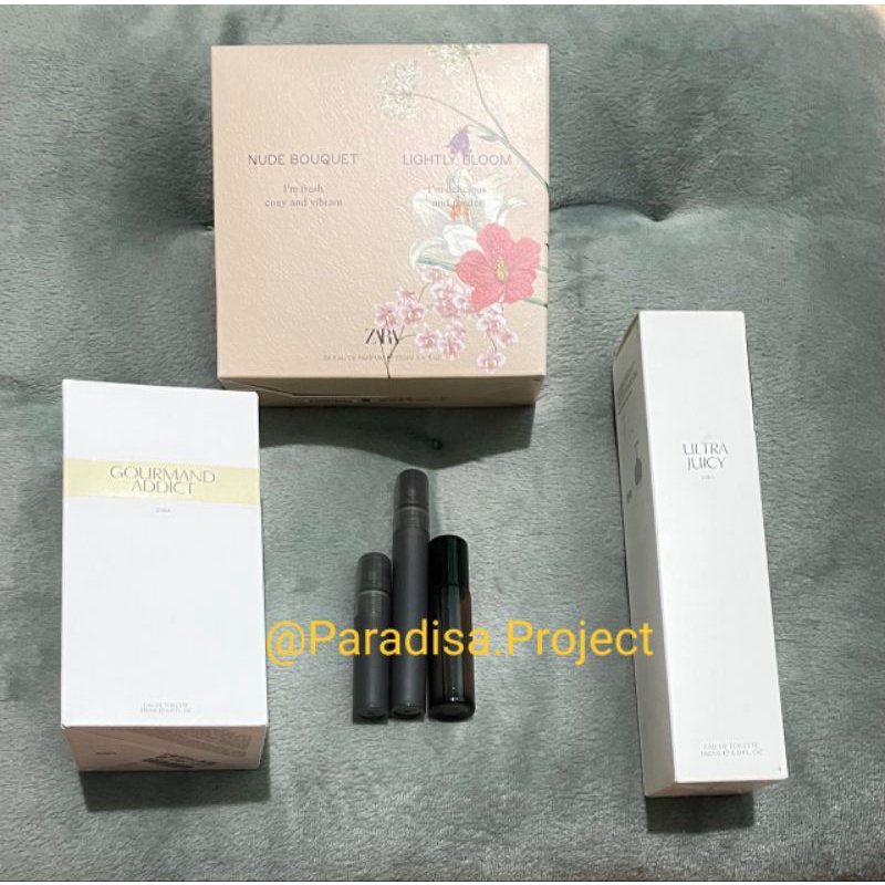 (VARIANT 2) Share Decant Parfum Zara Women Nude Bouquet, Lighty Bloom, Fields at Nightfall, Rose Gou