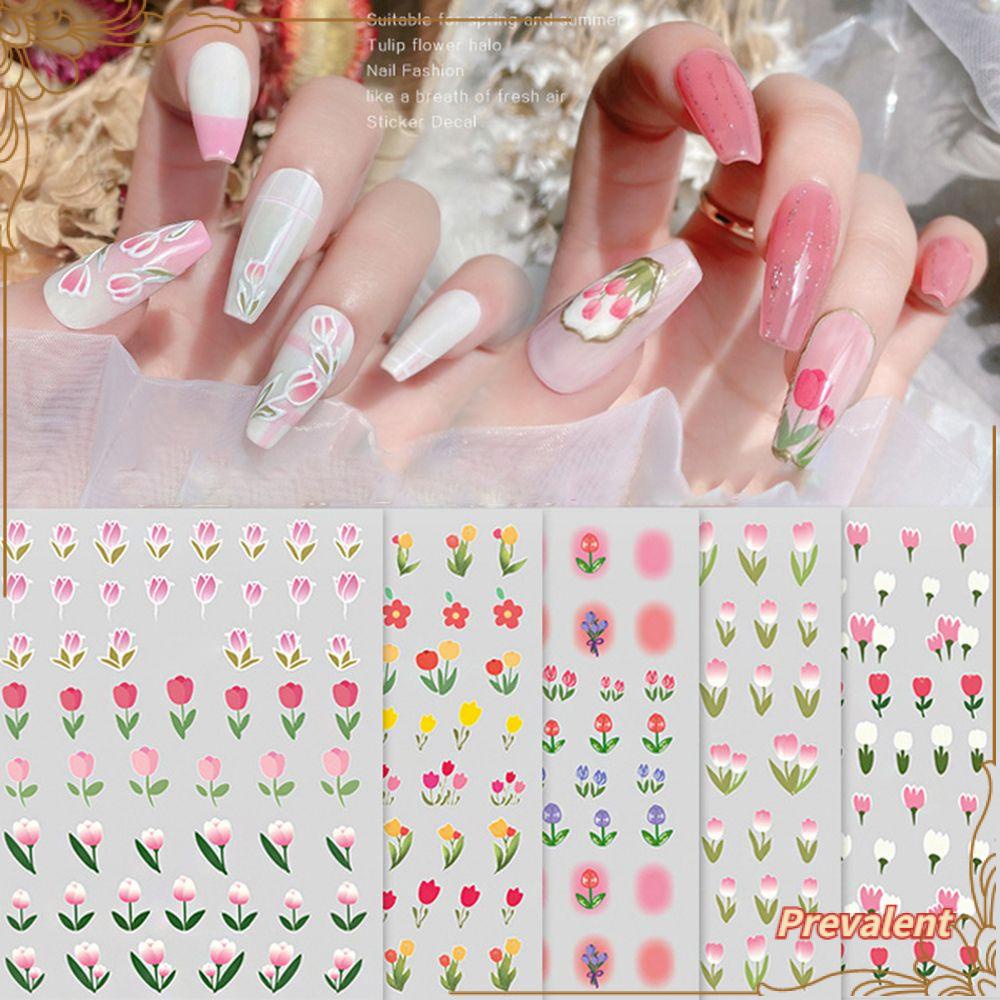 Preva Stiker Kuku Dekorasi Tulip DIY Manicure 3D