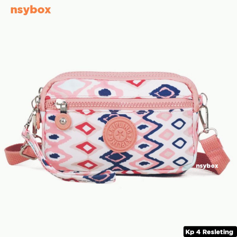 Dompet Hp Wanita 4 Resleting Waterproof Tas Selempang Import 4 Resleting Slingbag