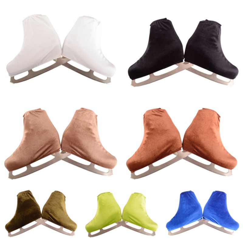 BOOT COVER Bludru Polos A Sarung Pelindung Sepatu Skate Ice Skating Inline Figure Skate Quad Roller 
