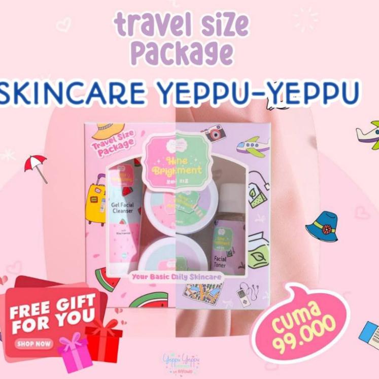 Terbaruϟday Skincare Yepu Yeppu By Kiyowo Paket Wajah Travel Size Package