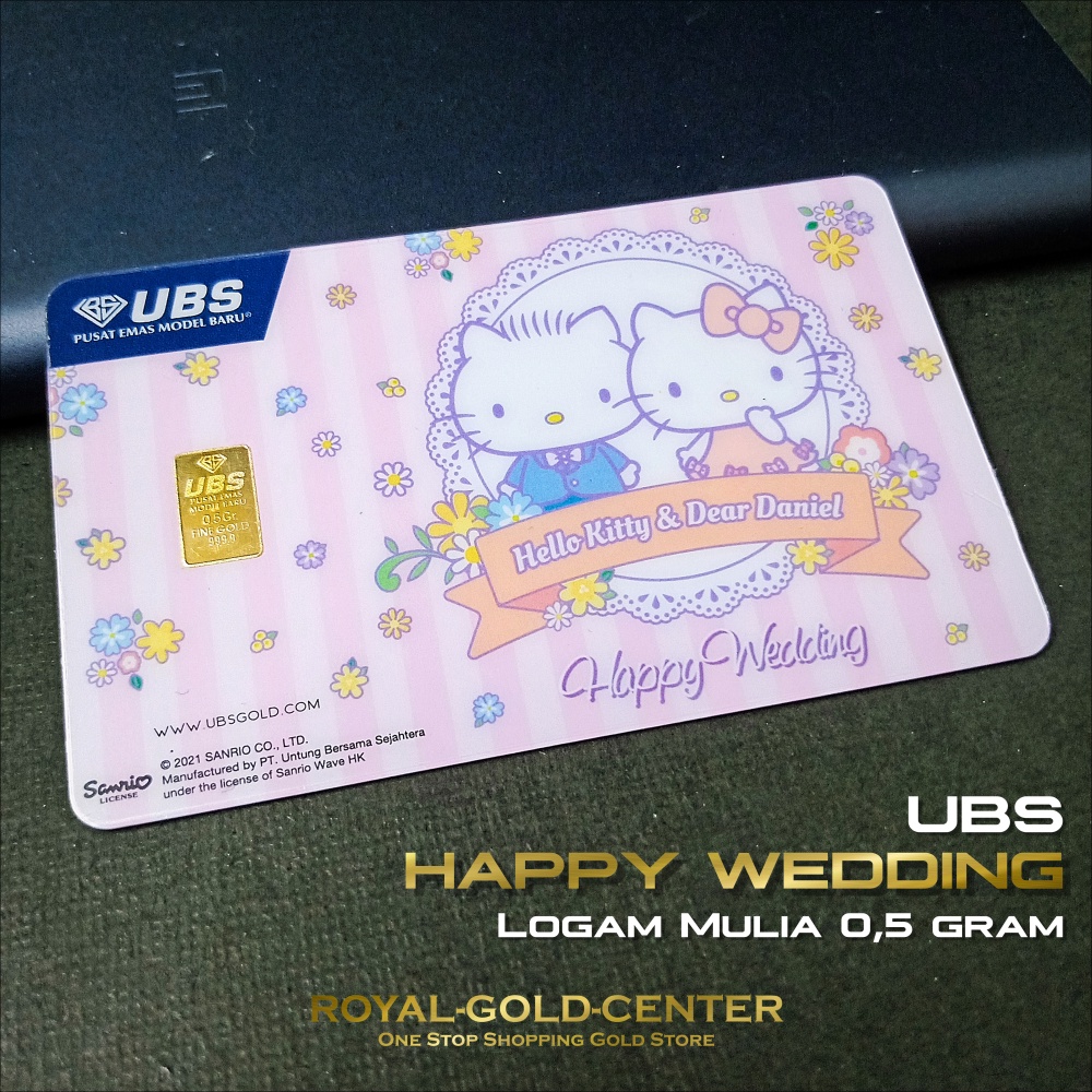 UBS Happy Wedding Gift Hello Kitty Sanrio series 0.5 gram