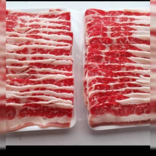 

[BAYAR DITEMPAT] 100% USA Beef Slice - Yoshinoya, Ricebowl, Teriyaki, Sukiyaki Daging Sapi Shortplate US Slice- 1kg