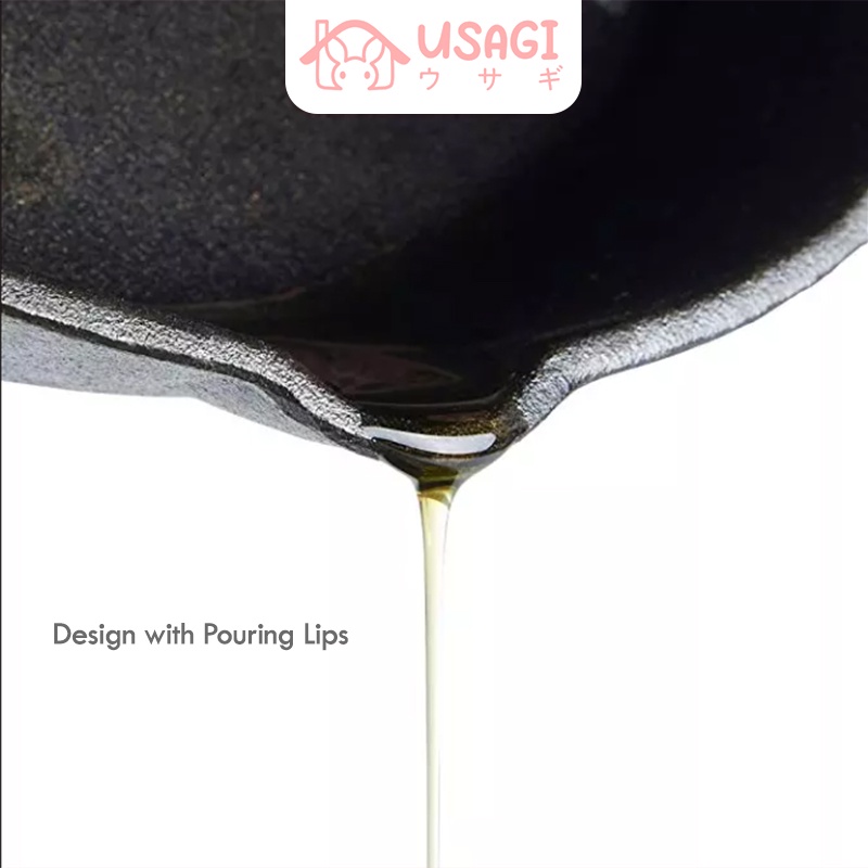 Usagi Cast Iron Pan / Fry Pan Skillet / Wajan Besi / Penggorengan Cast Iron / Alat Masak Cast Iron /