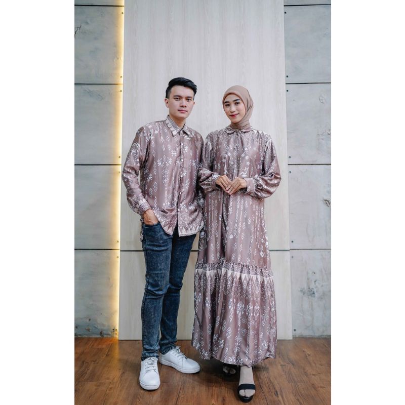 Baju couple pasangan suami istri pesta kondangan sarimbit keluarga muslim