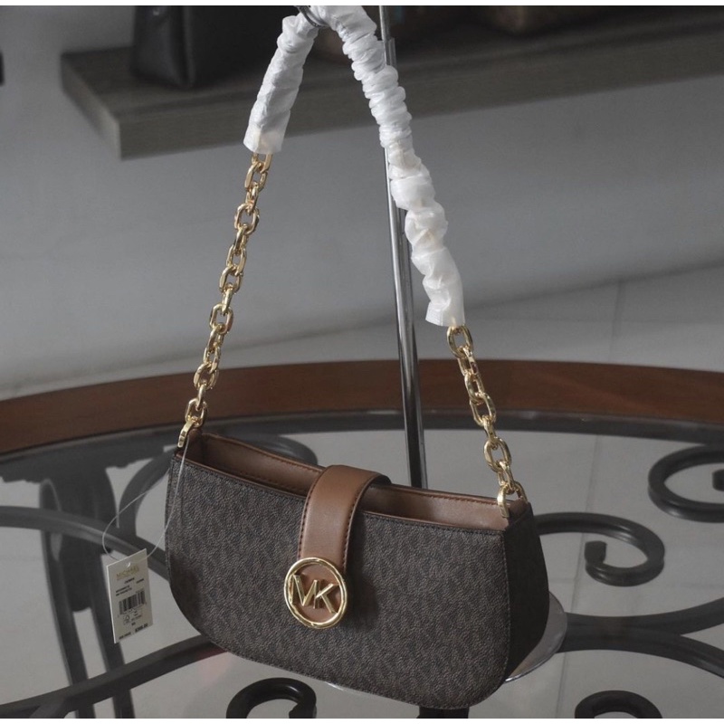 MK CARMEN SMALL POUCHETTE LIGHT CREAM MULTI