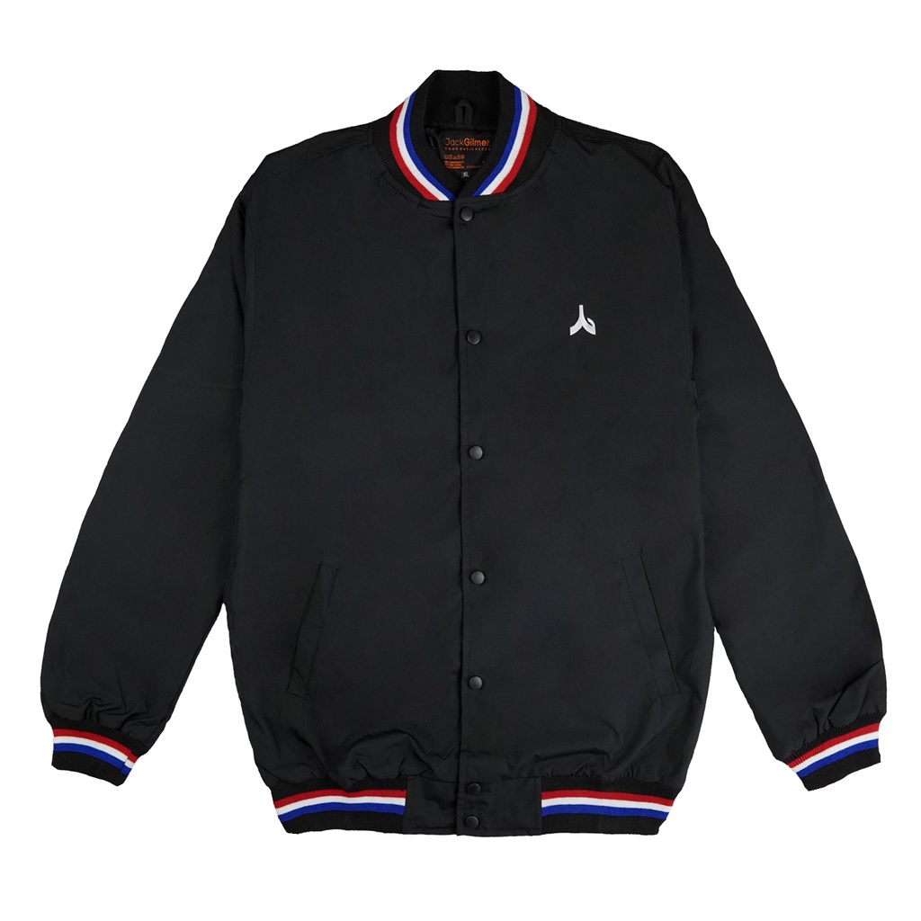 KIZARU X JACK GILMER Varsity Jaket Crow Hitam