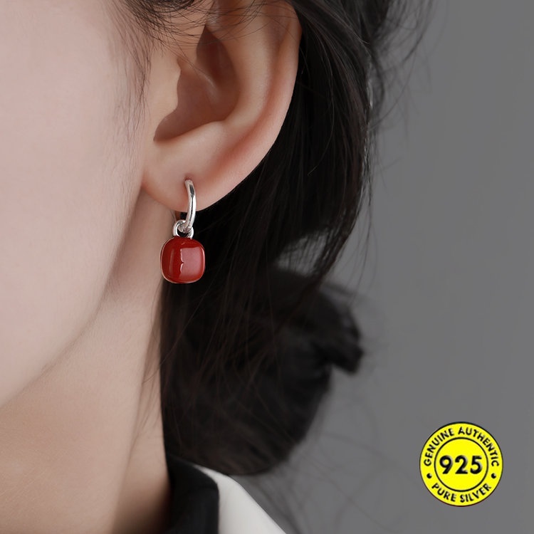 Anting Vintage Bentuk Kotak Shell Untuk Wanita U1410