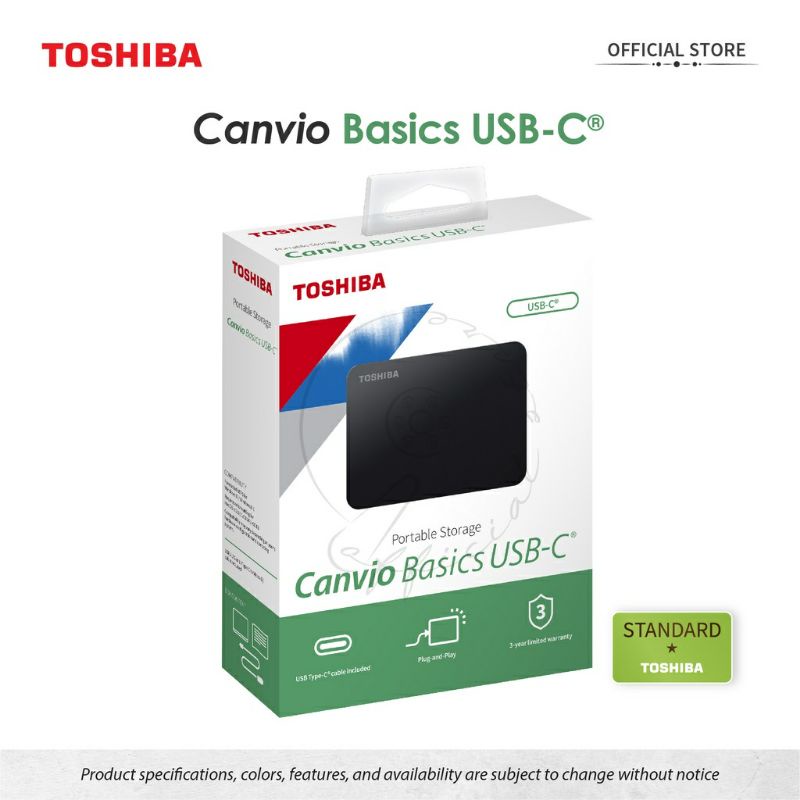 HARDISK EXTERNAL TOSHIBA CANVIO BASIC USB TYPE C HDD TOSHIBA CANVIO BASIC HARDISK EXTERNAL 1TB USB C