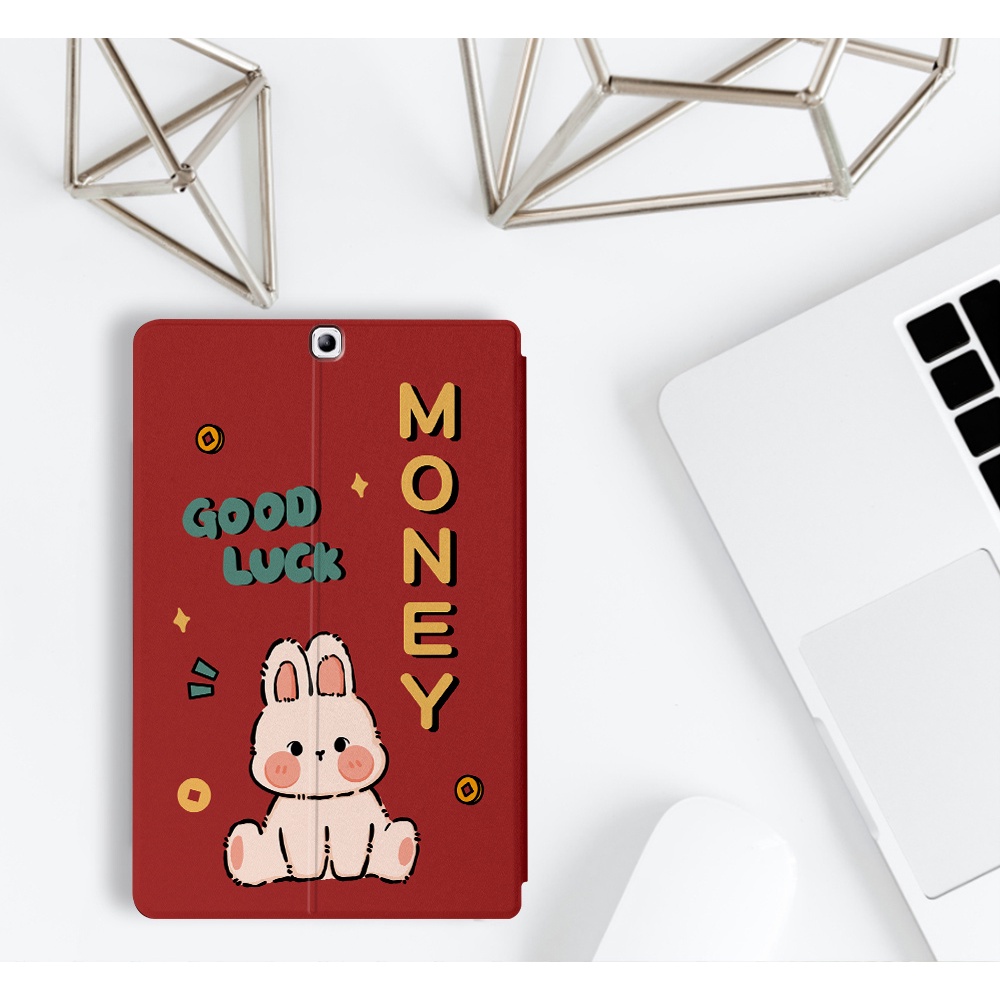 Untuk Samsung Galaxy Tab S2 8.0 (2015) SM-T715 SM-T710 SM-T719N SM-T719 SM-T715Y SM-T719Y SM-T713 Fashion NewYear Festival Pola Kelinci Lucutablet Cover Pelindung Flip Stand Case