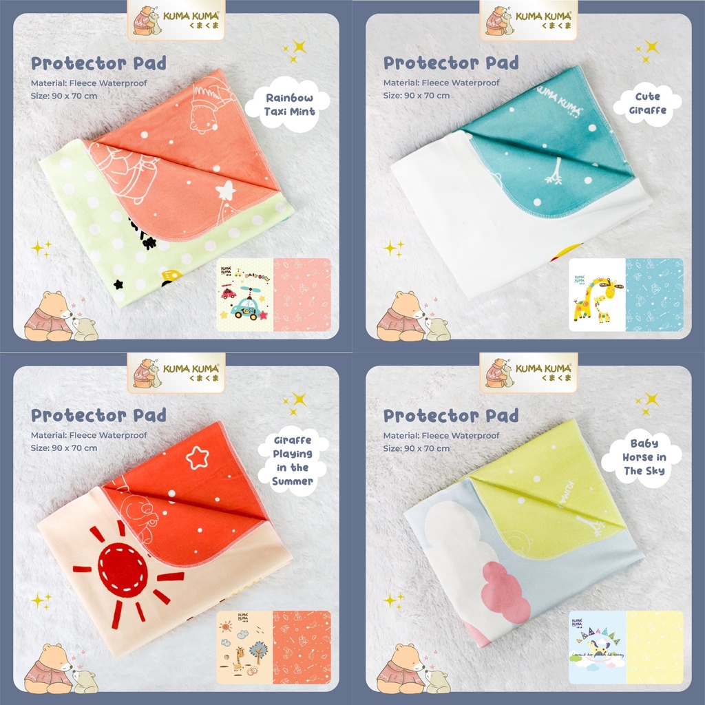 PNB250 KUMA KUMA PERLAK PROTECTOR PAD IMPORT ALAS TIDUR BAYI UK 70x90