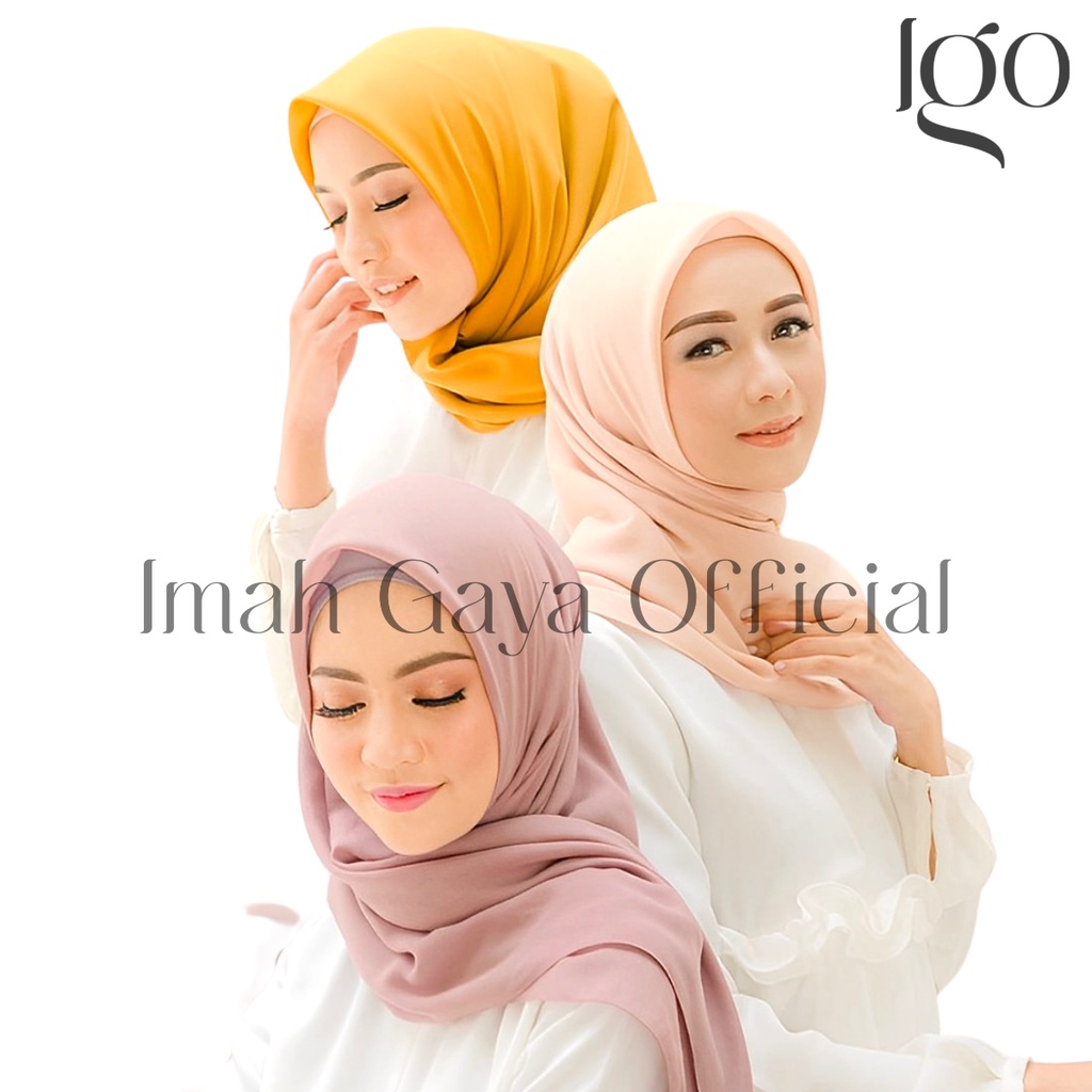 Jilbab Bella Square Segiempat Polos Polycotton Bella Square Standar