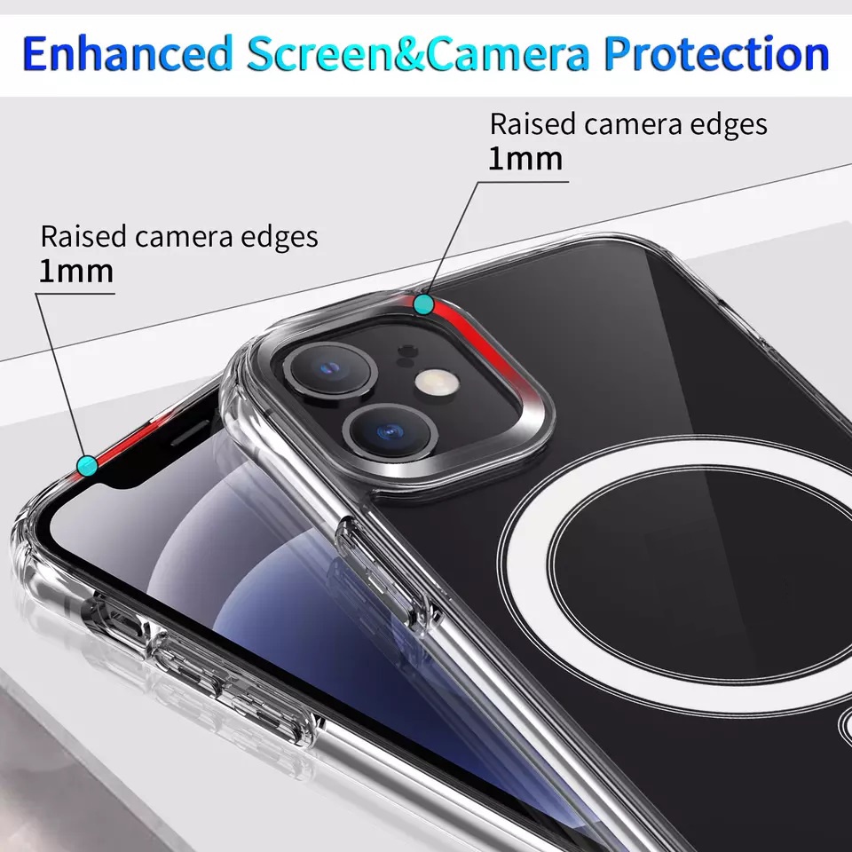 ANG Case Hp Transparan magsafe Magnetic wireless charging casing hp FOR IPhone X XR XS  XS MAX 11 11 PRO 11 PRO MAX 12 12 PRO 12 PRO MAX 13 13 PRO 13 PRO MAX 14 14 PLUS 14 PRO 14 PRO MAX