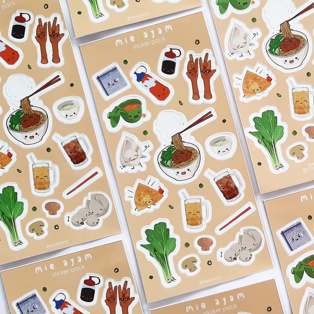 

Mie Ayam Sticker Pack - Sticker Tema Mie Ayam Scrapbooking, Journaling, DIY Crafting, Decoration