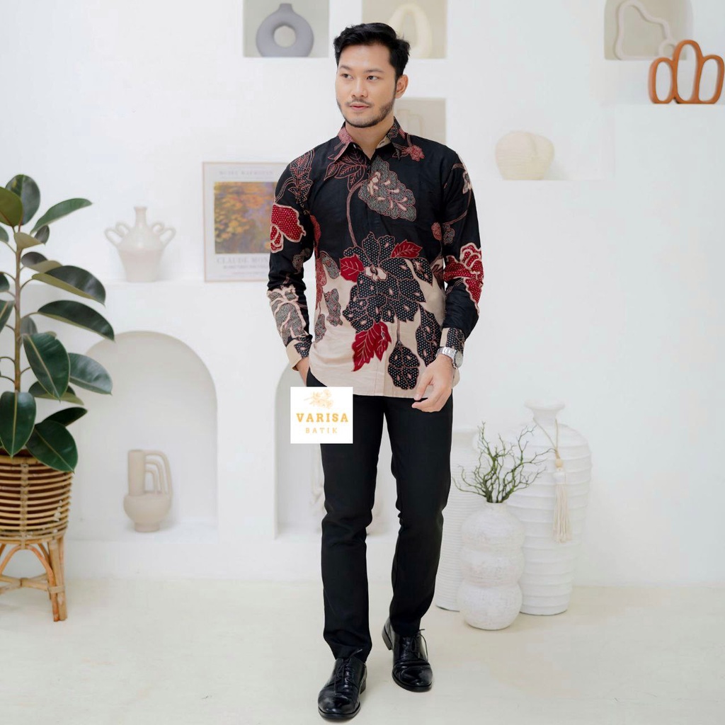 Kemeja Batik Pria Slimfit Eksklusif Batik Modern Batik Seragam Kantor