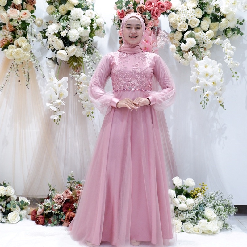 AZZANA dress / tulle polos - Open PO