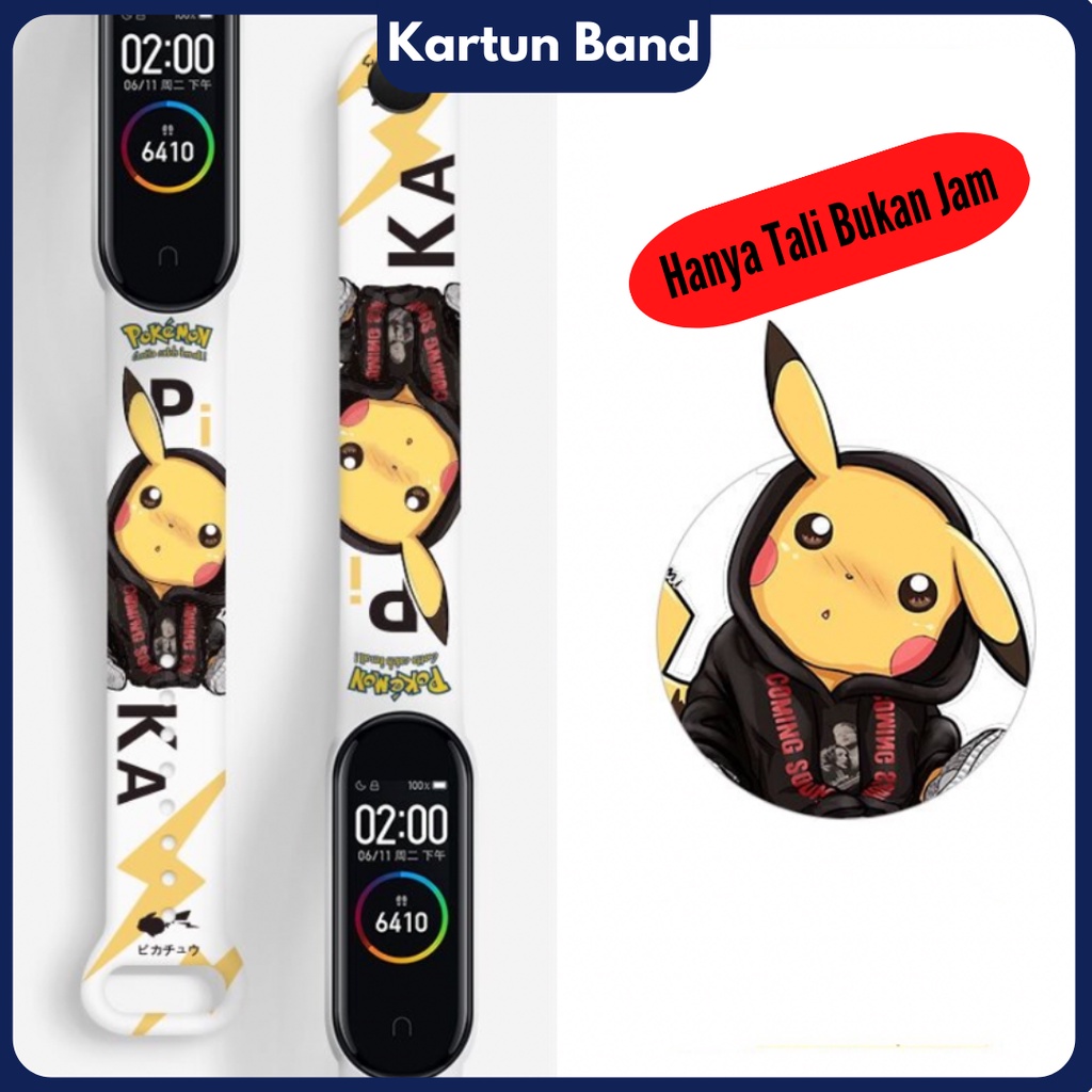 Strap Ml Band 5 Band 6 band 7 Silicone Strap Replacement Strap  XlAOMl Ml  Band 5/6/7 Cute Cartoon Anime Pattern