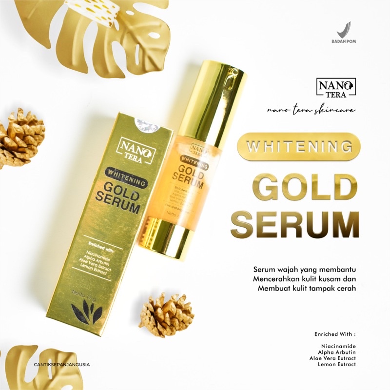 WHITENING GOLD SERUM NANOTERA TERBARU SERUM GOLD NANOTERA