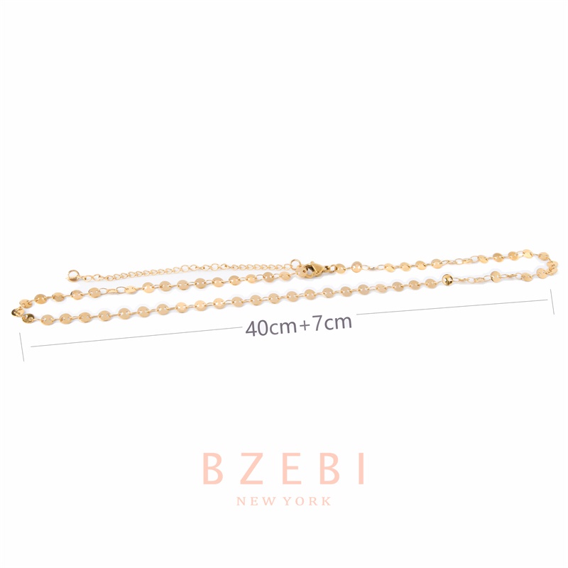 Bzebi Kalung Emas 18k, Kalung Baja Titanium, Kalung Liontin Berlian, Anti Karat, Aksesoris Fashion Wanita, Perhiasan Gaya Korea, Hadiah Ulang Tahun Dengan Kotak Eksklusif 866c