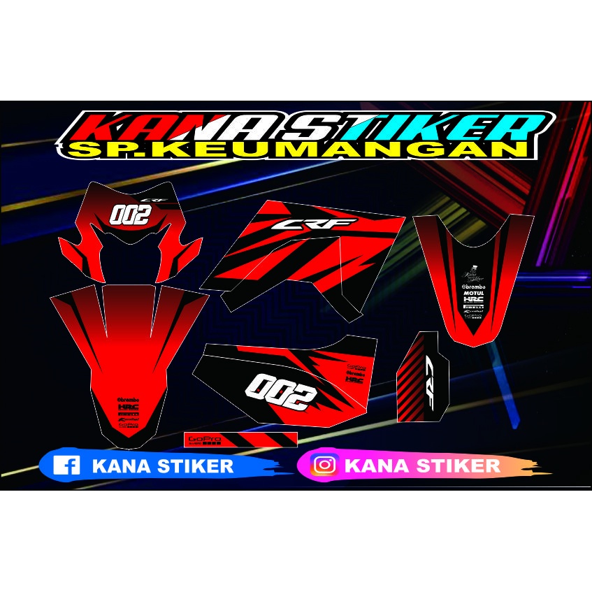 decal stiker les sepeda motor honda crf 150L