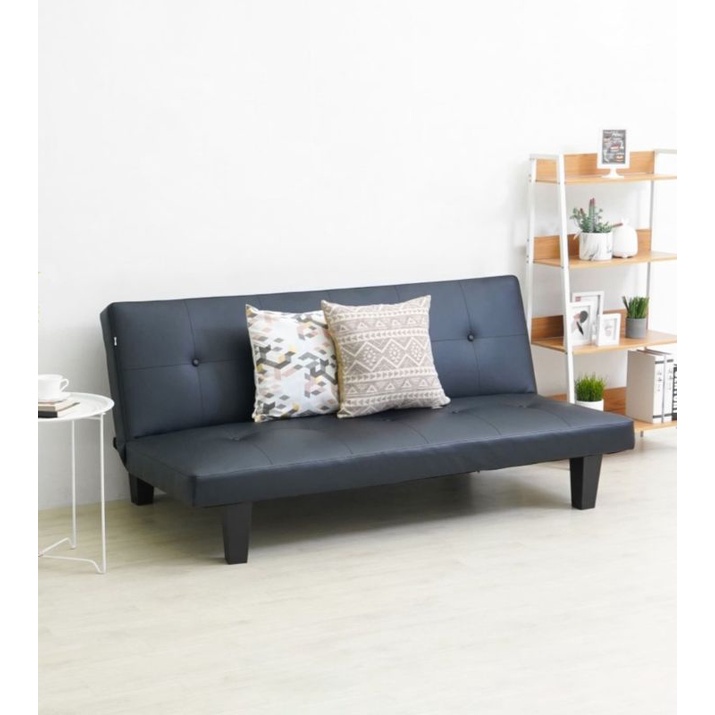 SOLEIL Ramadante Sofa Tidur Kulit Outdoor/Sofa Kursi - Hitam