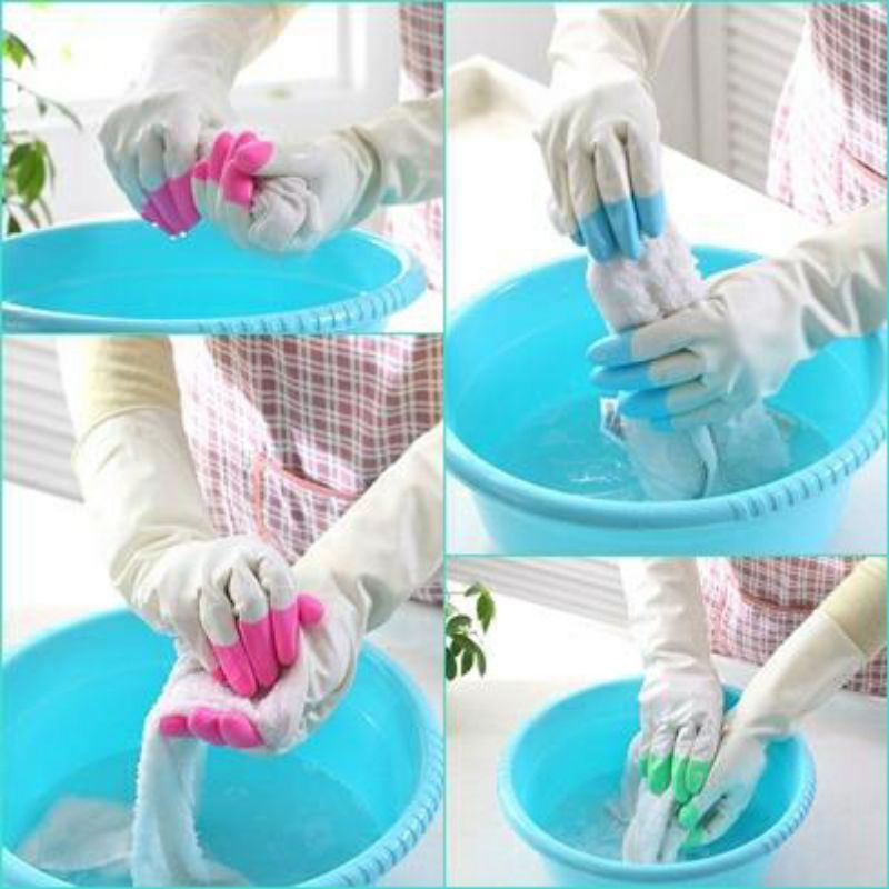 SARUNG TANGAN CUCI PIRING SILIKON ANTI AIR 1PASANG / SARUNG TANGAN CUCI PIRING KARET SERBAGUNA / RUBBER GLOVE