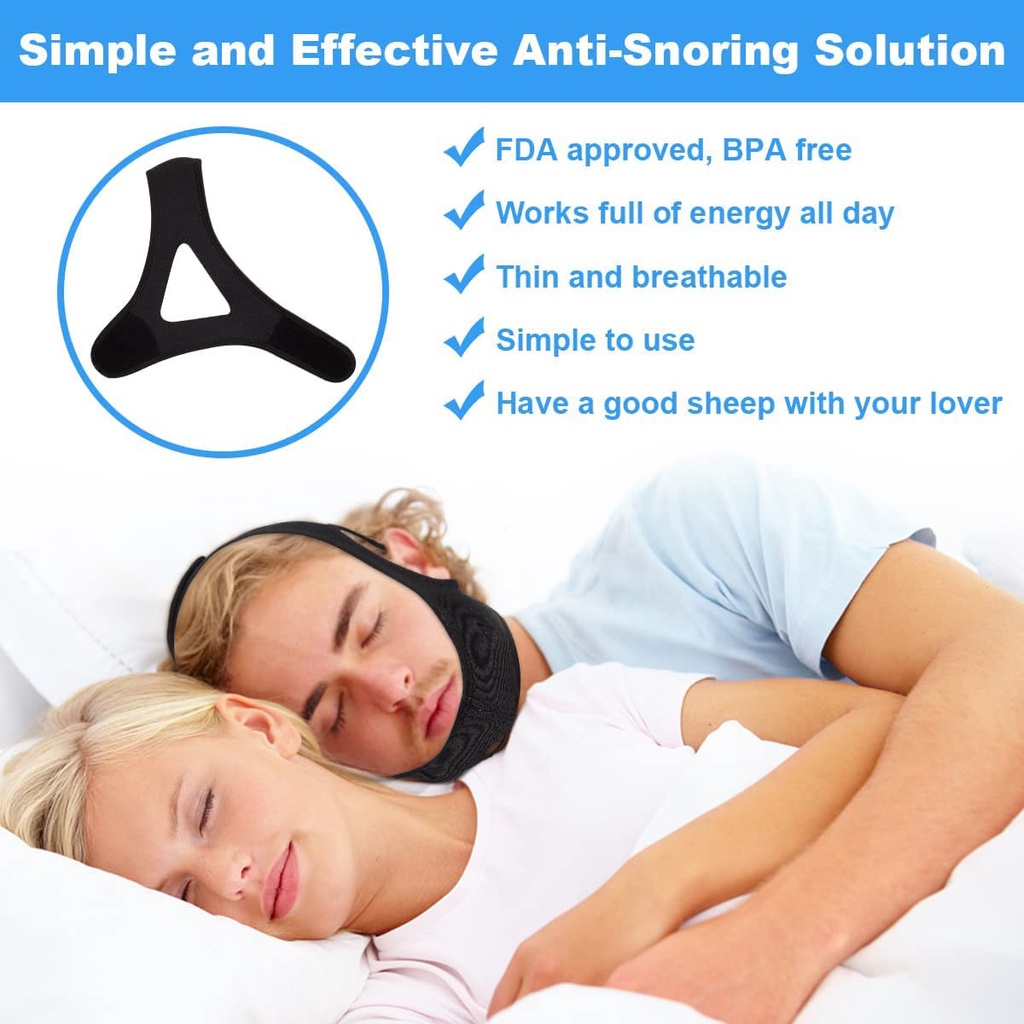 Sabuk Tidur Anti Ngorok Alat Anti Ngorok Penghilang Ngorok Dengkur Snoring Solution Chin Strap