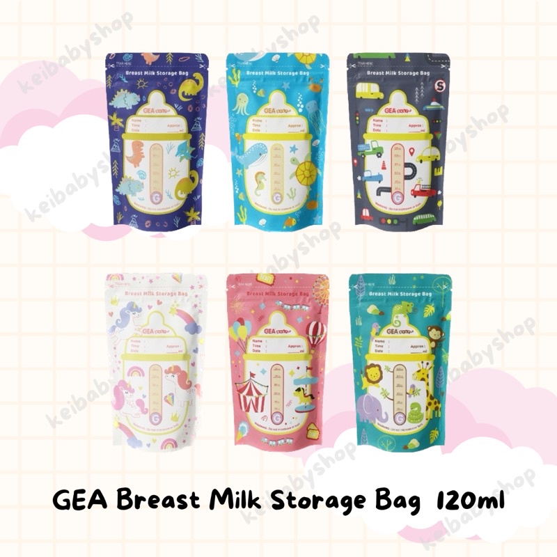 Kantong Asi Gea Baby 120ml isi 30pcs - Kantong Asi 120ml Gea Breast Milk Storage Bag