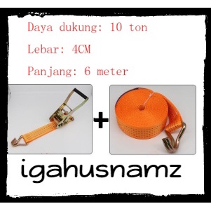 4CM X 10 Meter Gladiator Rachet Tie Down Tali Ikat Barang Mobil Truk