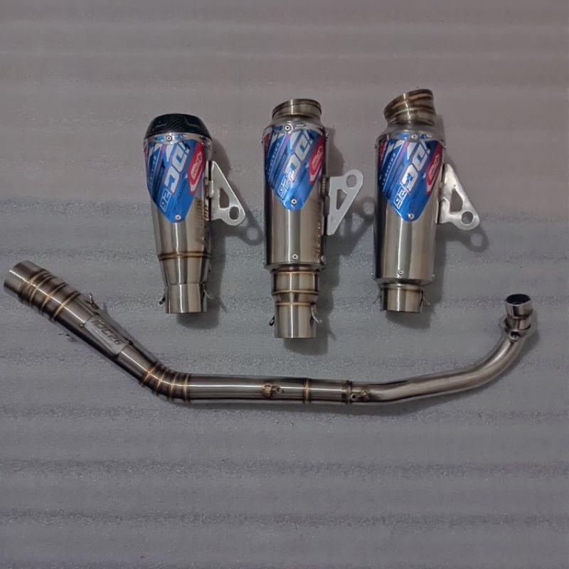 knalpot racing Supra 125 Revo kharisma step ub/step standar original idc26racing power full muffler