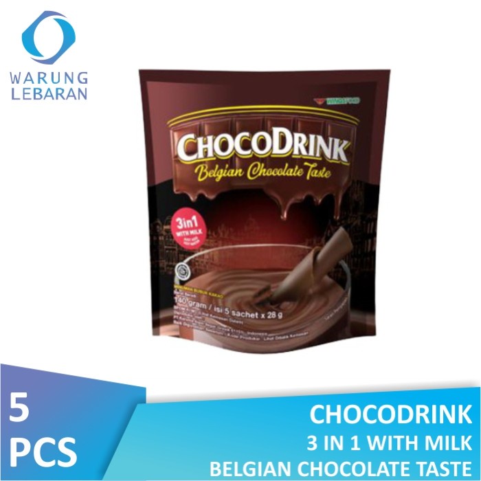 

Chocodrink Belgian Chocolate 28gr (Isi 5 Pcs)