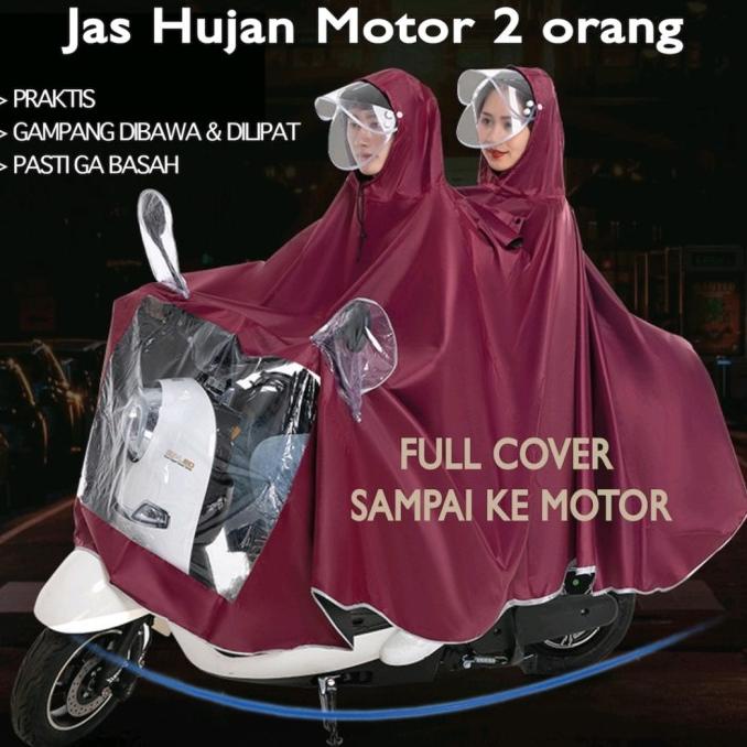 Jas Hujan Motor Tebal Full Body Kekinian/Jas Hujan Motor 1 & 2 Kepala