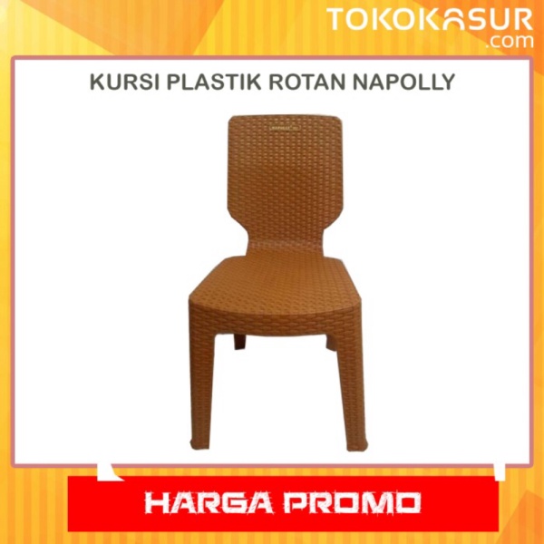 Unik Kursi Plastik Rotan Napolly Original Limited