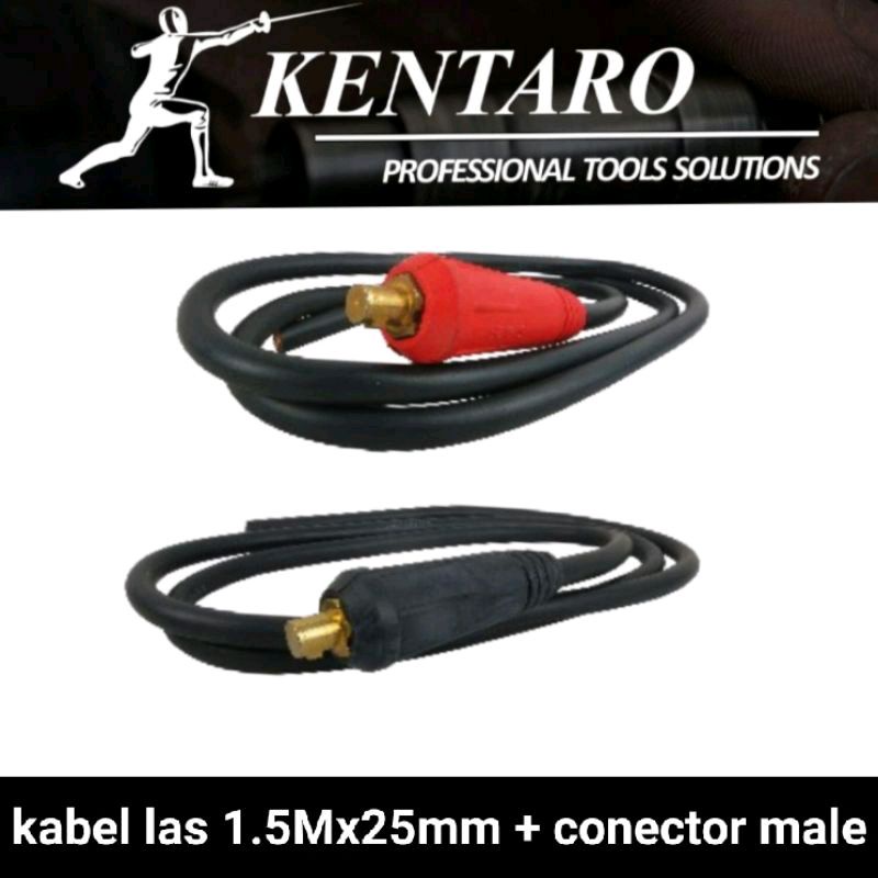 kabel las 25mm + conector male kentaro Japan quality