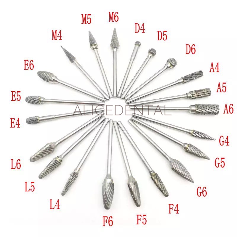 Dental bur fraser acrylic trimmer akrilik trimmer carbide bur frazer bur akrilik gigi palsu prosto denture bur poles akrilik acrylic fraser bur lowspeed