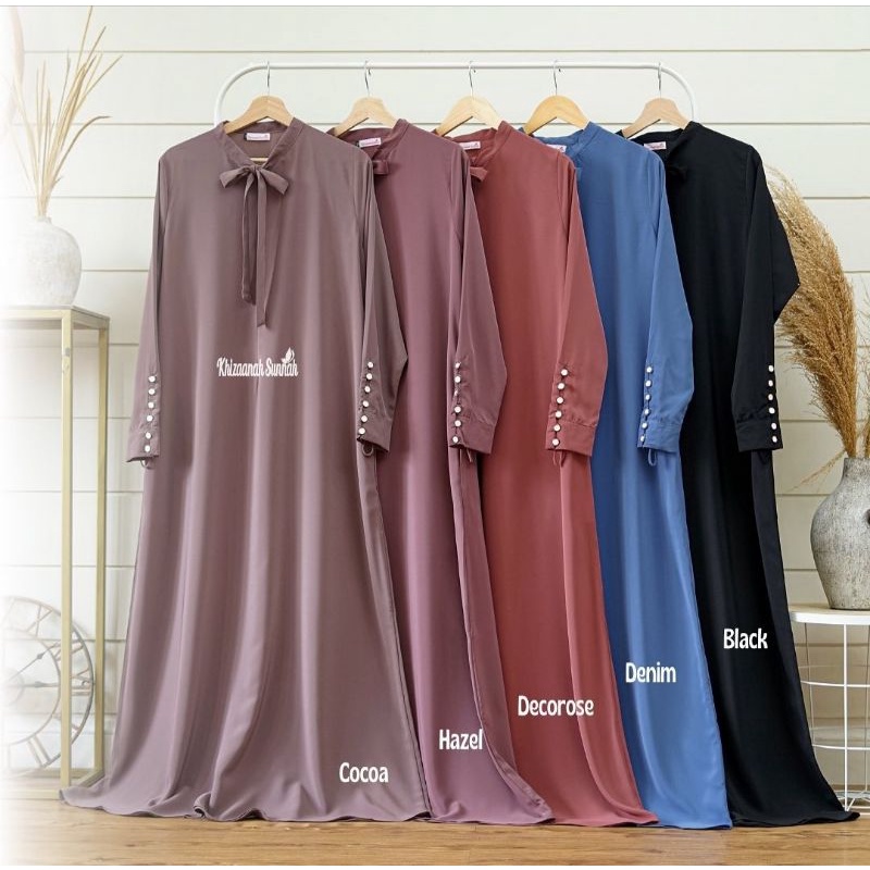 abaya kareema by khizaanah Sunnah warna cocoa