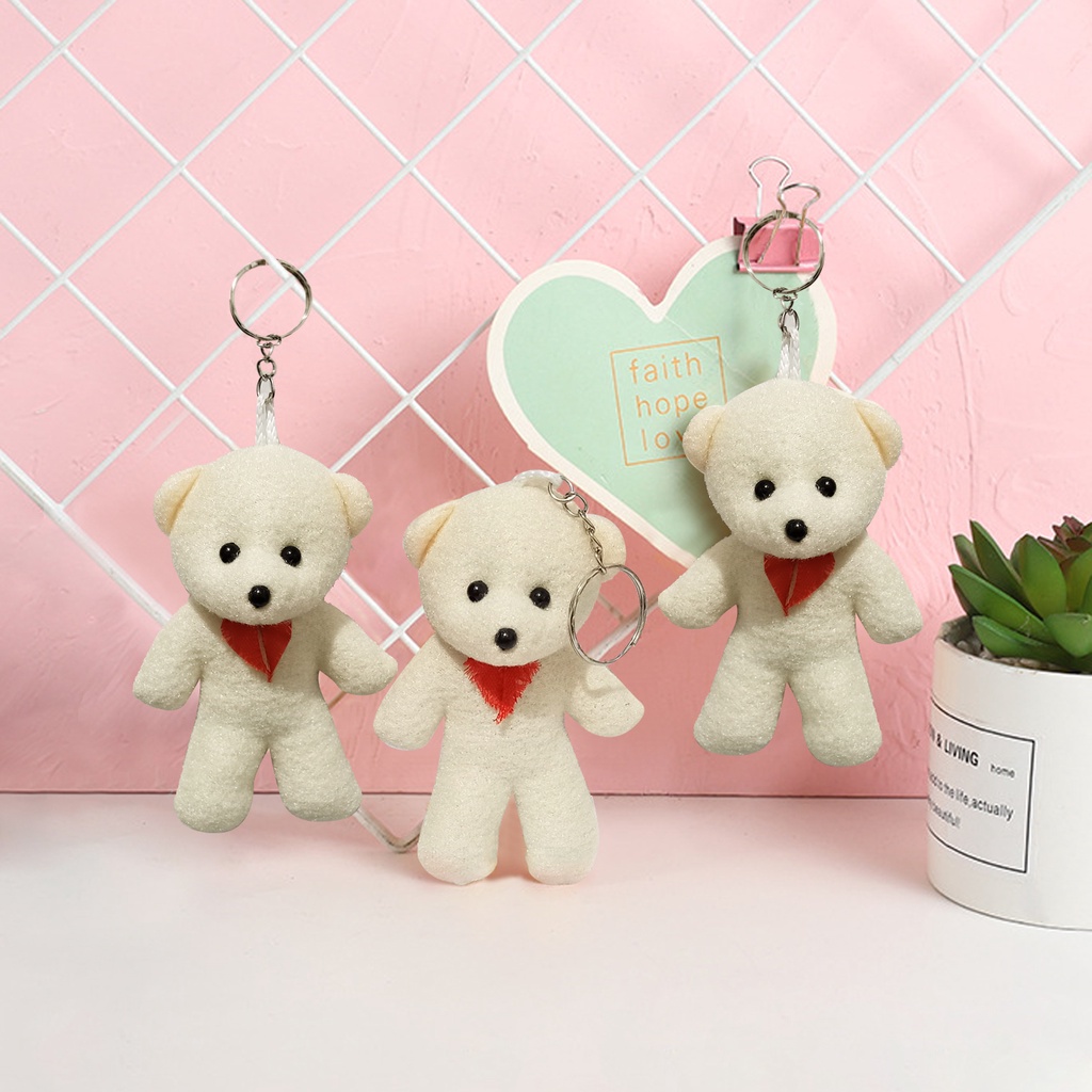 Gantungan kunci boneka beruang gantungan tas lucu mini bear keychain aksesoris tas korea gantungan kunci mini bear