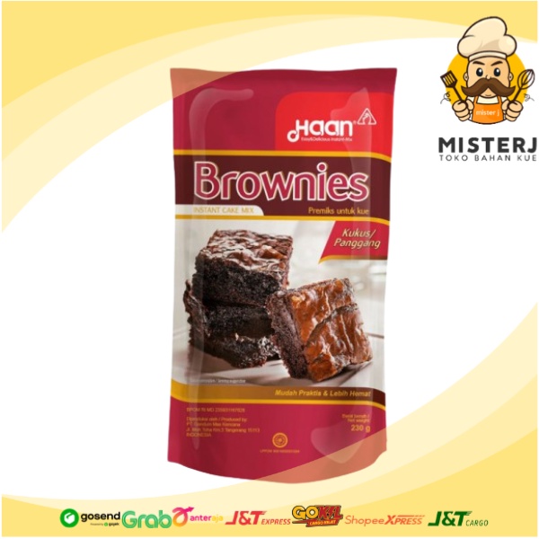 

Haan Brownies Instan Cake Mix 230gr EXP 08-2025 / Haan Brownies Kukus Panggang / HAAN BROWNIES Tepung Premix Instant