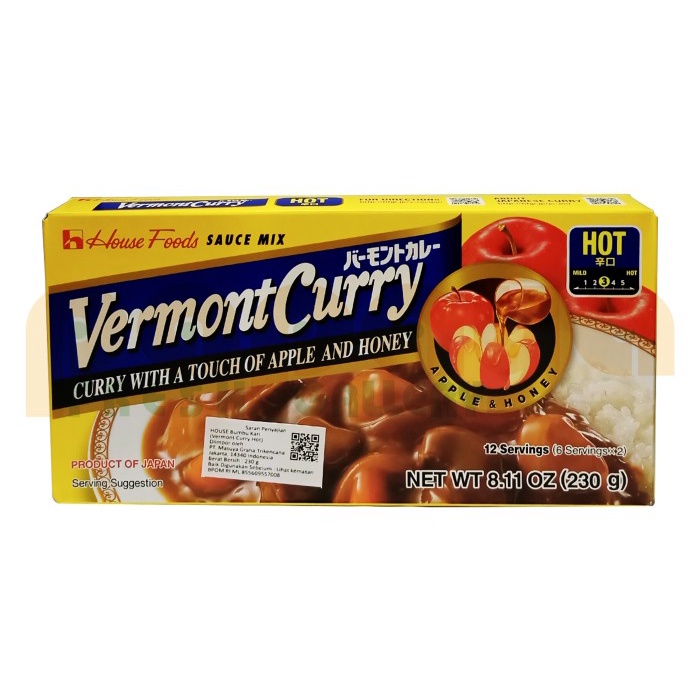 

HOUSE VERMONT CURRY JUMBO HOT 230 GR