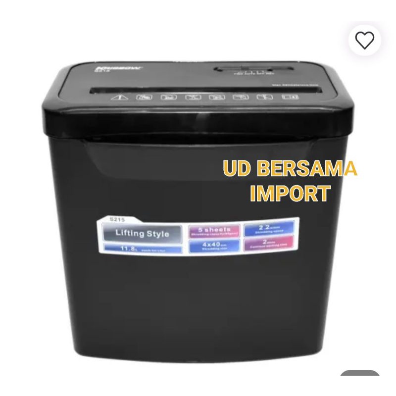 papper shredder krisbow mesin penghancur kertas dokumen KRISBOW S215