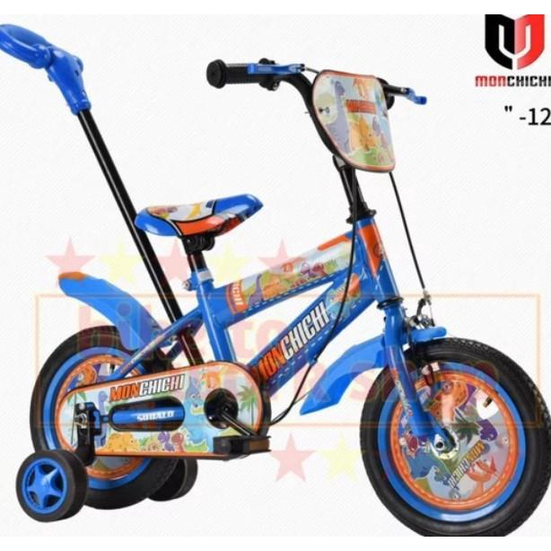 Sepeda Anak 12 Inch Monchichi Ban Mati Setir #Original