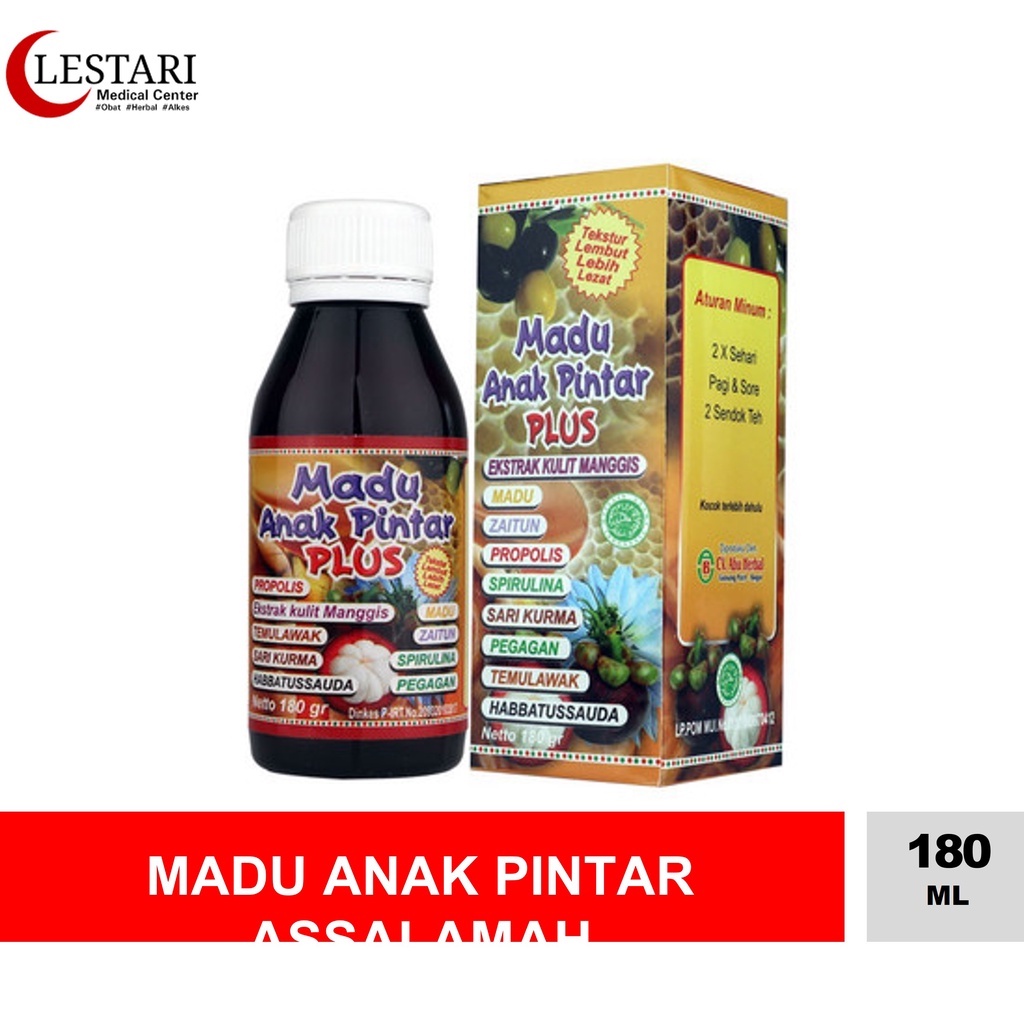 

Madu Anak Pintar Plus As Salamah 180ml [ Botol]