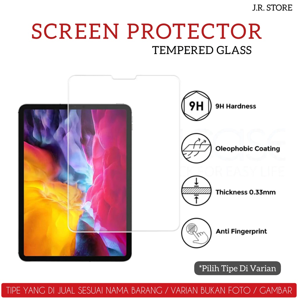 BENING Tempered glass IPAD PRO 12.9 inch / PRO M1 12.9 inch / PRO 11 inch / PRO M1 11 inch / PRO 10.5 inch / PRO 9.7 inch screen protector IPAD PRO