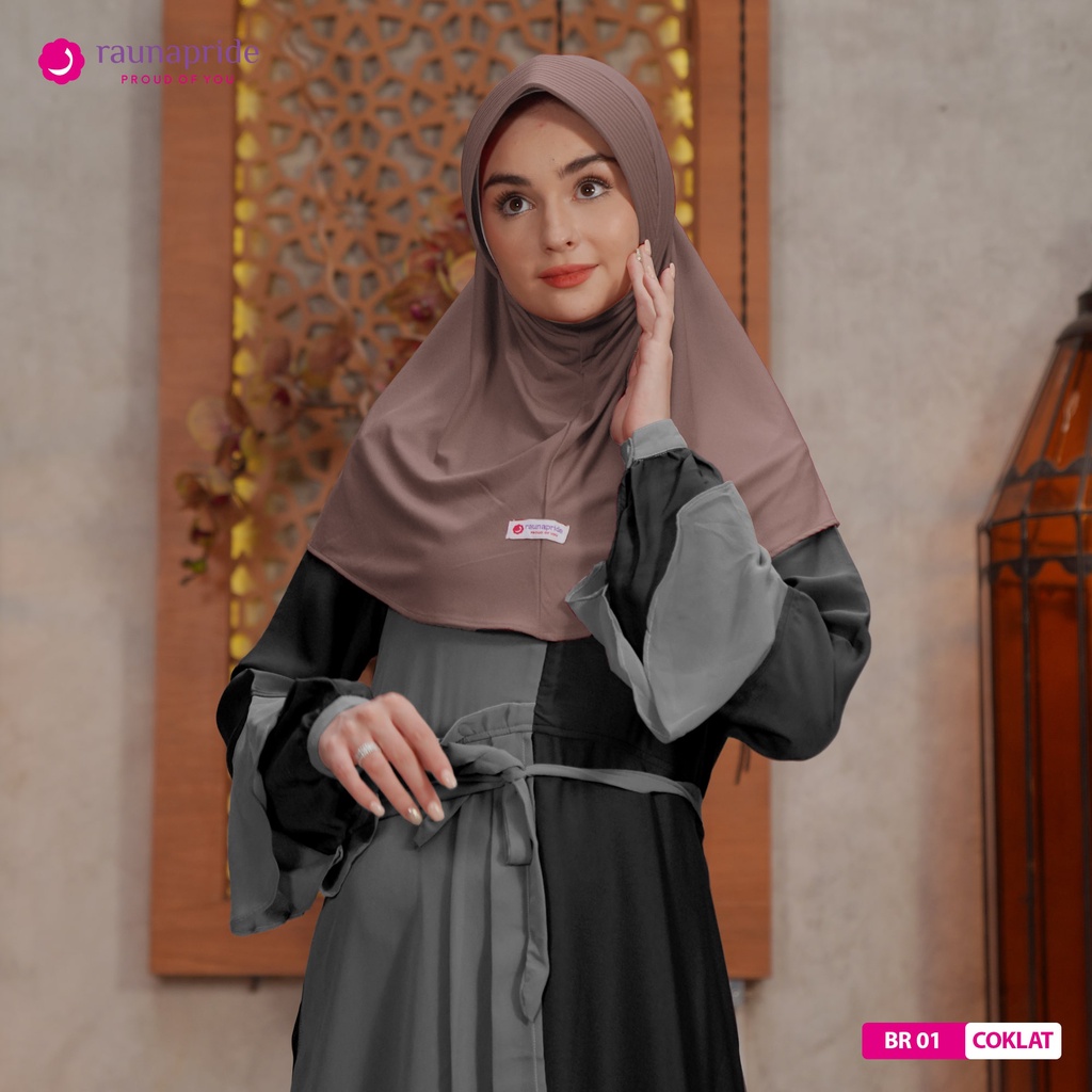 Rauna - Hijab Instant - Bergo 01 Coklat