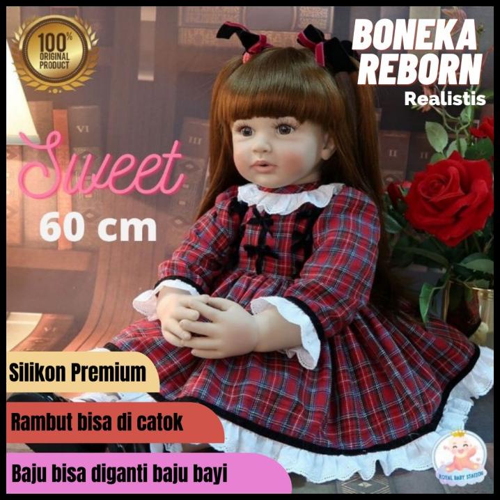 Promo Boneka Bayi Reborn Silikon 60 Cm Premium Real Seperti Bayi Asli